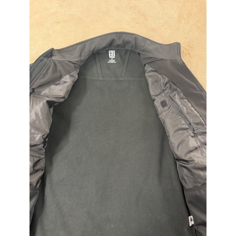 7-Eleven Jacket Apparel Mens Size Medium‎ Black Softshell Jacket Fleece Line - Picture 4 of 11